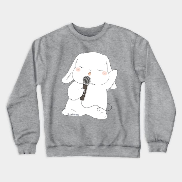 Singing Rabbit | Bunniesmee Crewneck Sweatshirt by GambarGrace